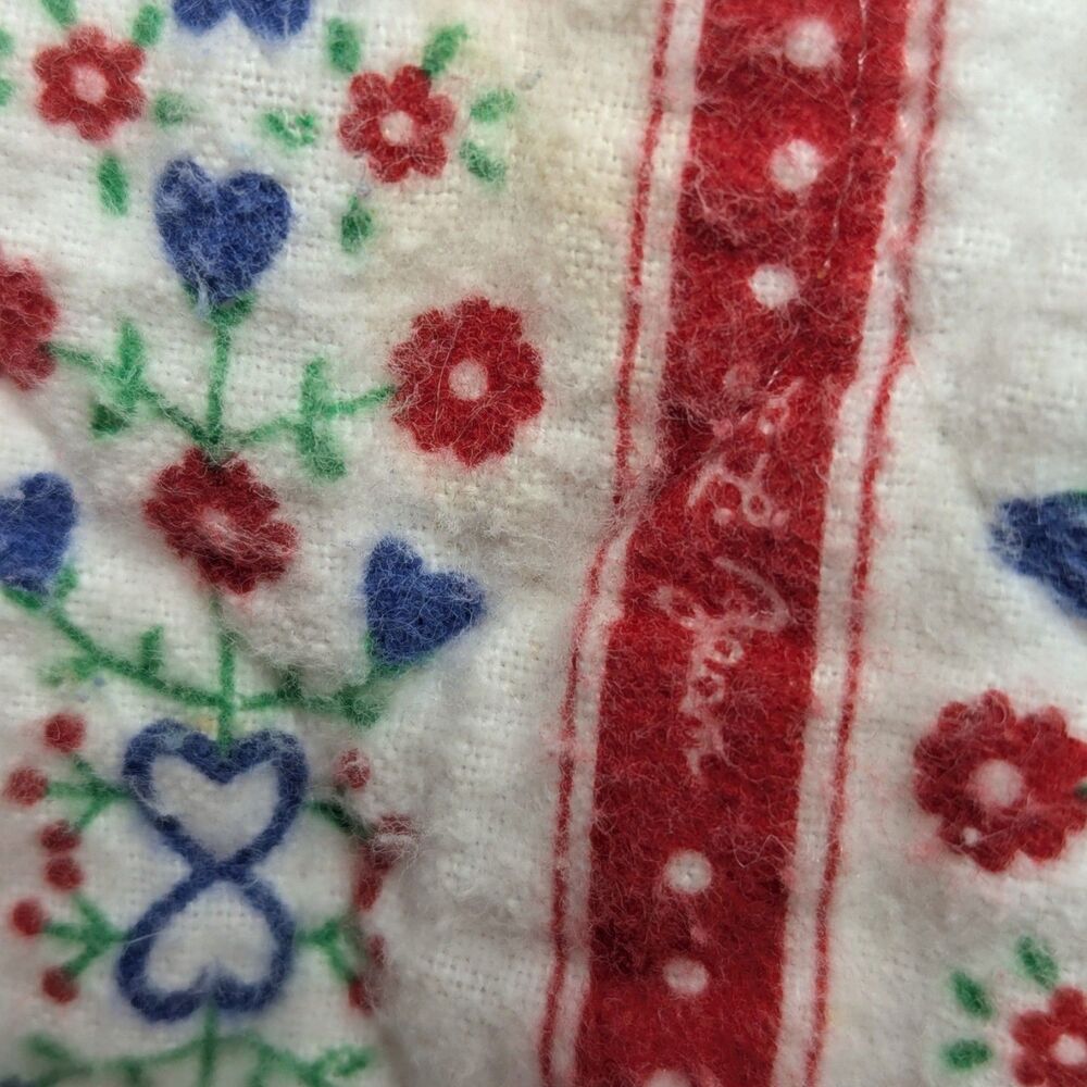 VTG LL Bean Lanz Cotton Flannel Robe Tyrolean Eyelet Granny Cottage USA MEDIUM - Picture 6 of 7